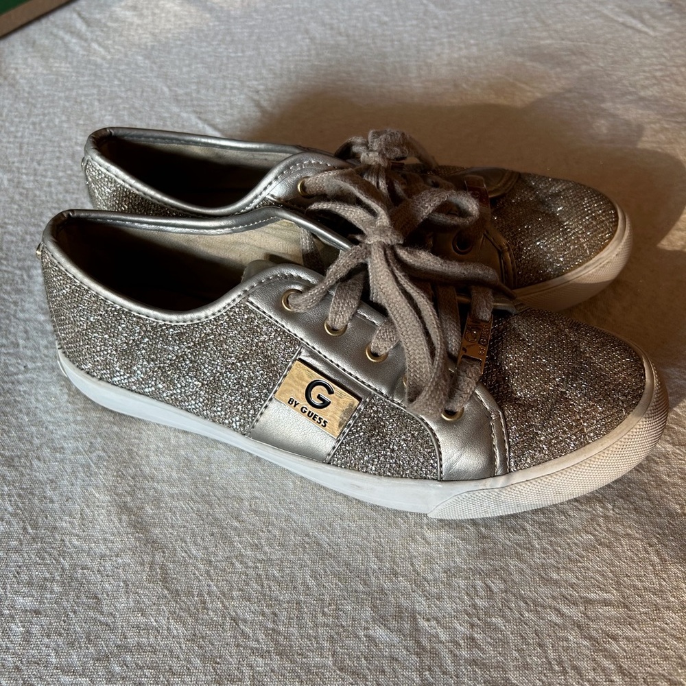 GUESS G by Guess Gold Glitter Sparkly Sneakers